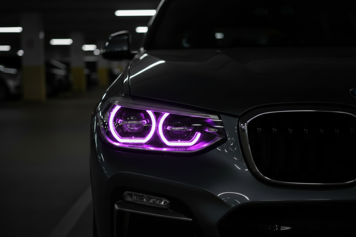 BMW G01 X3 M40i Purple DRL